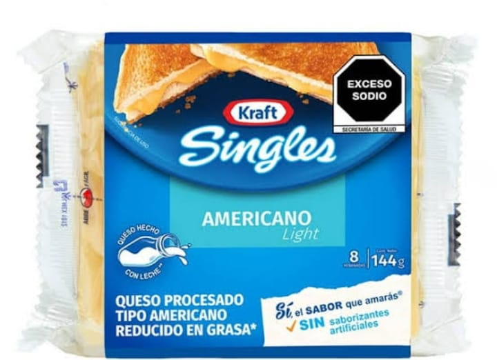 Queso Singles Americano 144 GR